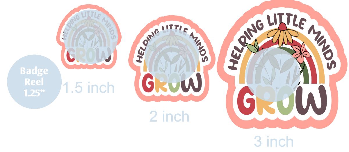 Helping Little Minds Grow - DECAL AND ACRYLIC SHAPE #DA0715