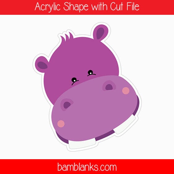 Hippo - Acrylic Shape #1699