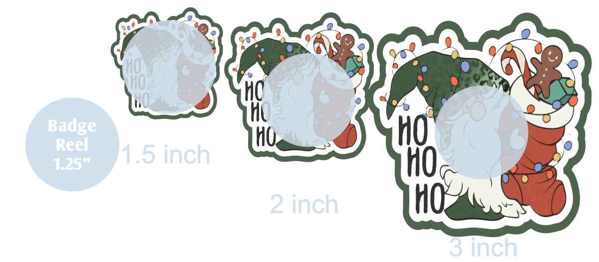Ho Ho Ho Christmas Gnome - DECAL AND ACRYLIC SHAPE #DA0407