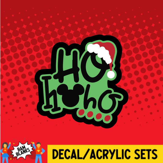 Ho Ho Ho Mouse - DECAL AND ACRYLIC SHAPE #DA0526
