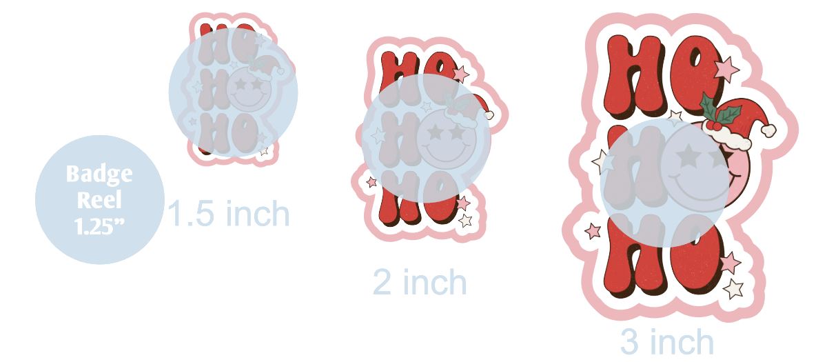 Ho Ho Ho Smiley - DECAL AND ACRYLIC SHAPE #DA0321