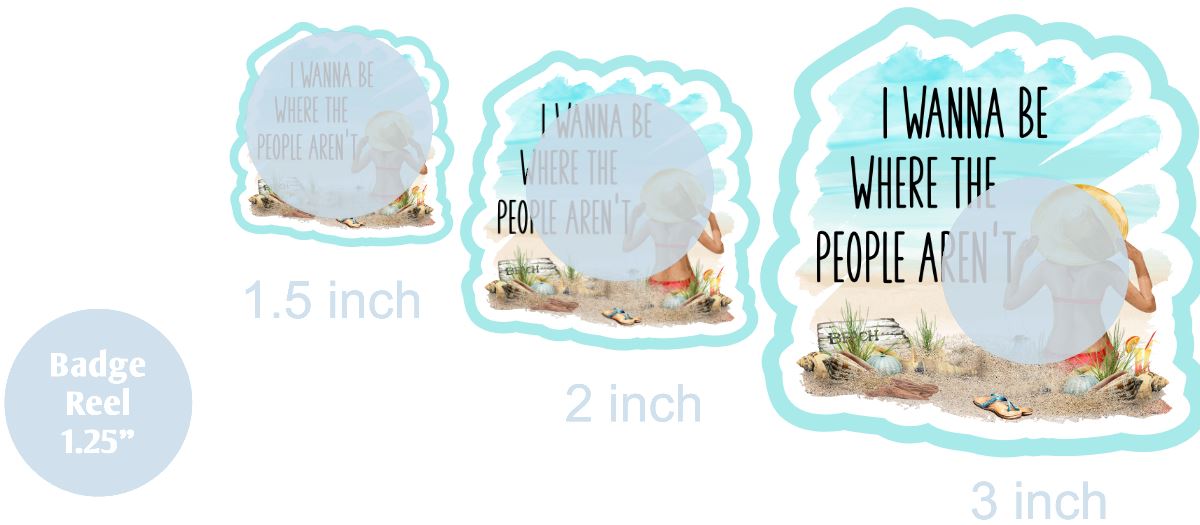 i wanna be where the people - DECAL AND ACRYLIC SHAPE #DA