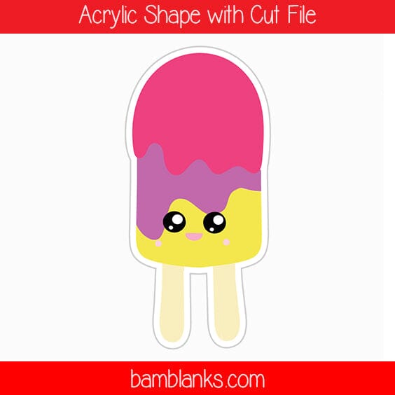 Ice Cream Pop - Acrylic Shape #624