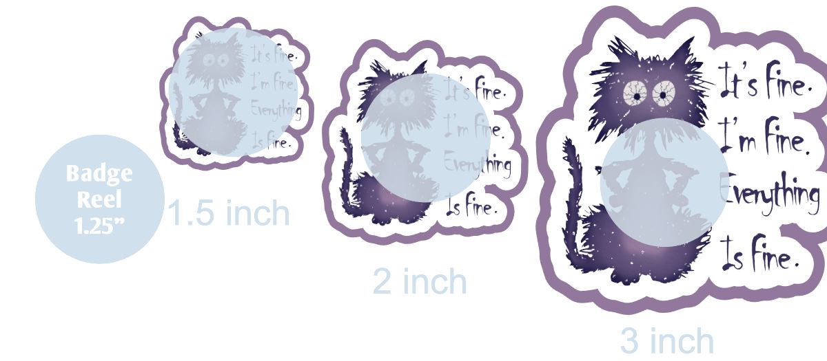 I'm Fine Cat - DECAL AND ACRYLIC SHAPE #DA0430