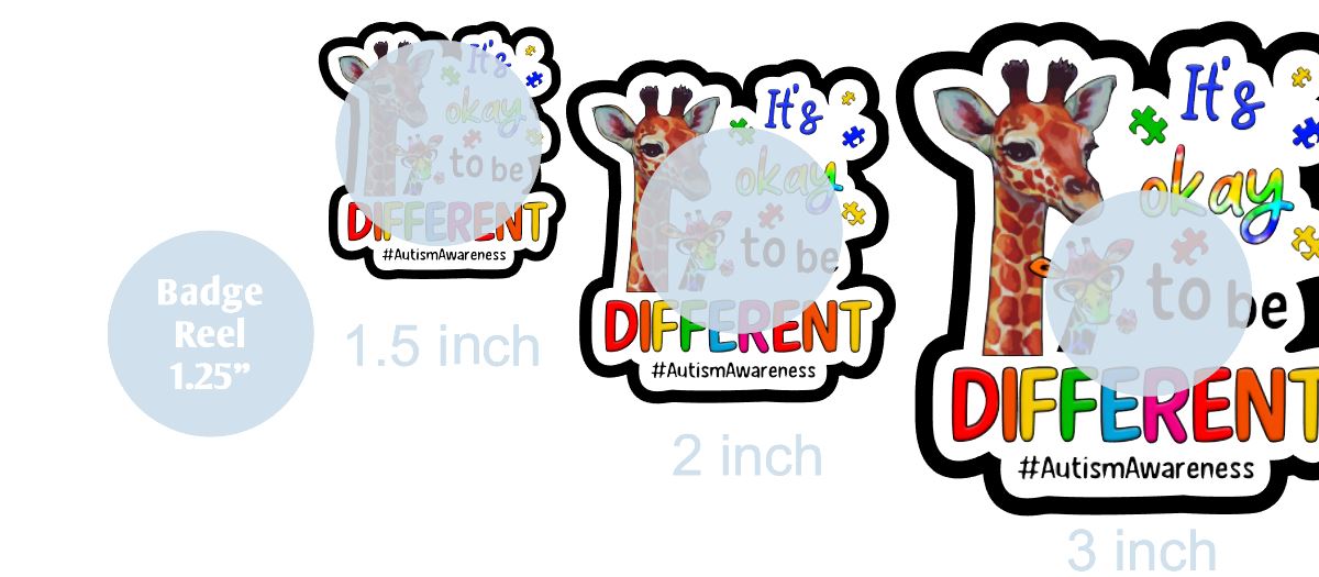 It's Okay to Be Different Giraffe - DECAL AND ACRYLIC SHAPE #DA0916