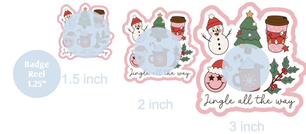 Jingle All the Way Retro - DECAL AND ACRYLIC SHAPE #DA0323