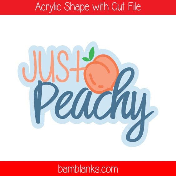 Just Peachy - Acrylic Shape #907