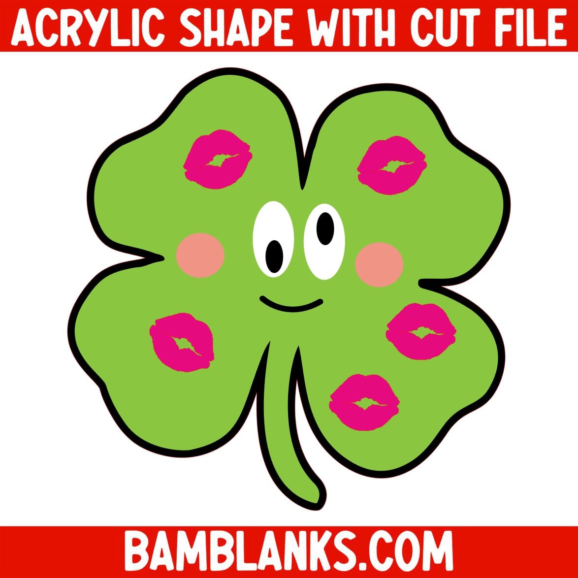 Kissed Shamrock - Acrylic Shape #345