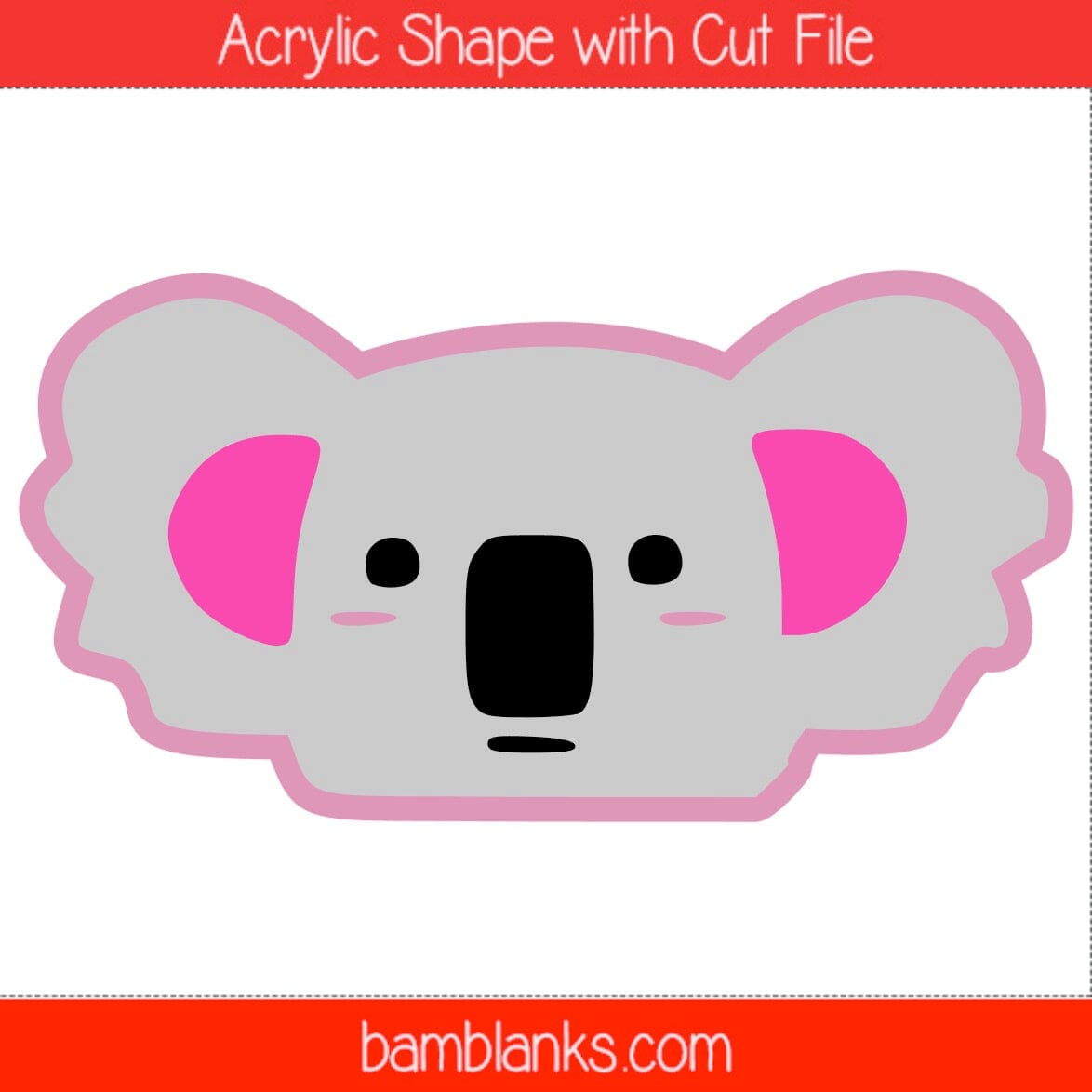 Koala Head - Acrylic Shape #1419
