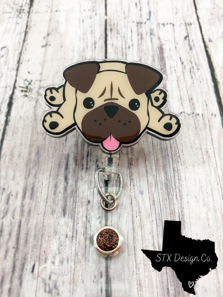 Lazy Pug - Acrylic Shape #891