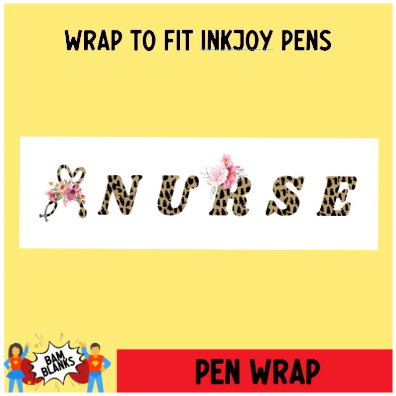 Leopard Floral Nurse - PEN WRAP #PW0004