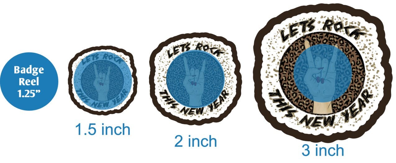 Lets Rock this New Year - DECAL AND ACRYLIC SHAPE #DA0552