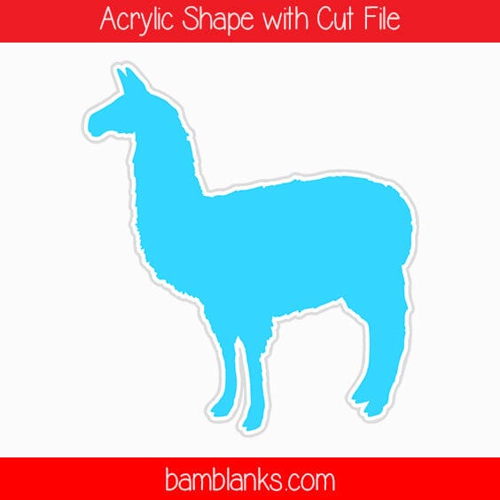 Llama Silhouette - Acrylic Shape #1709