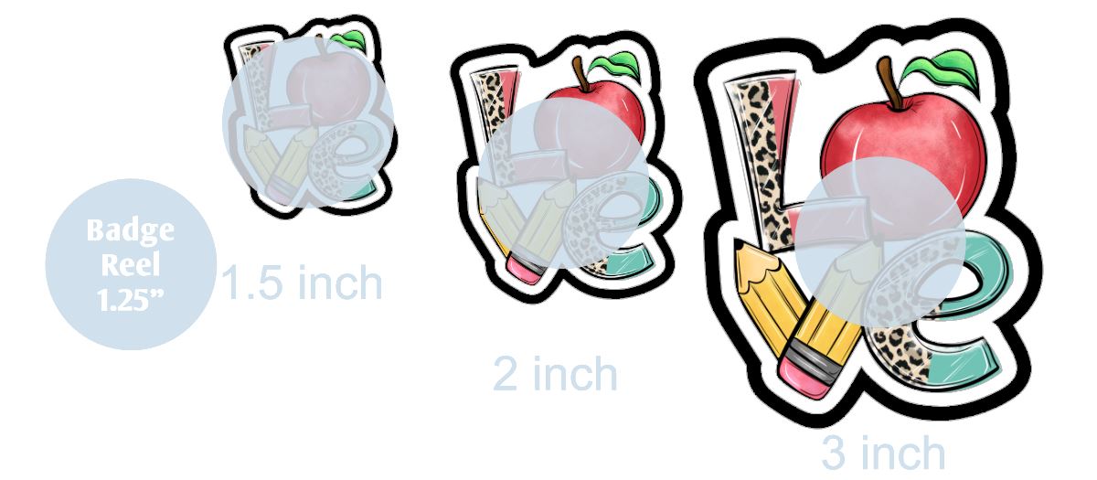 Love Apple School- DECAL AND ACRYLIC SHAPE #DA0660