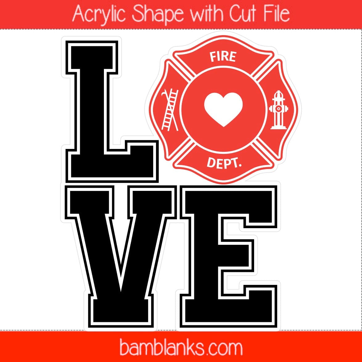 Love Fire - Acrylic Shape #1360