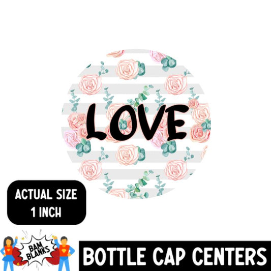 Love Floral - Bottle Cap Center #BC0004