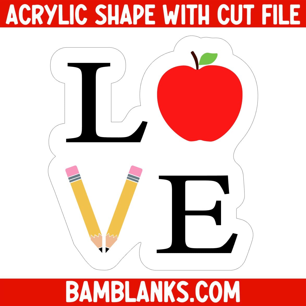 Love School - Acrylic Shape #1141
