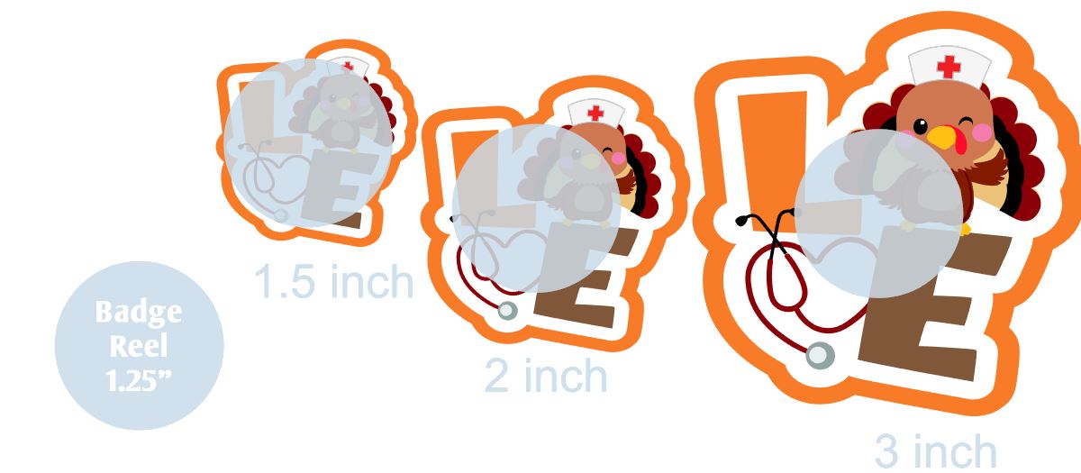 Love Turkey Nurse - DECAL AND ACRYLIC SHAPE #DA