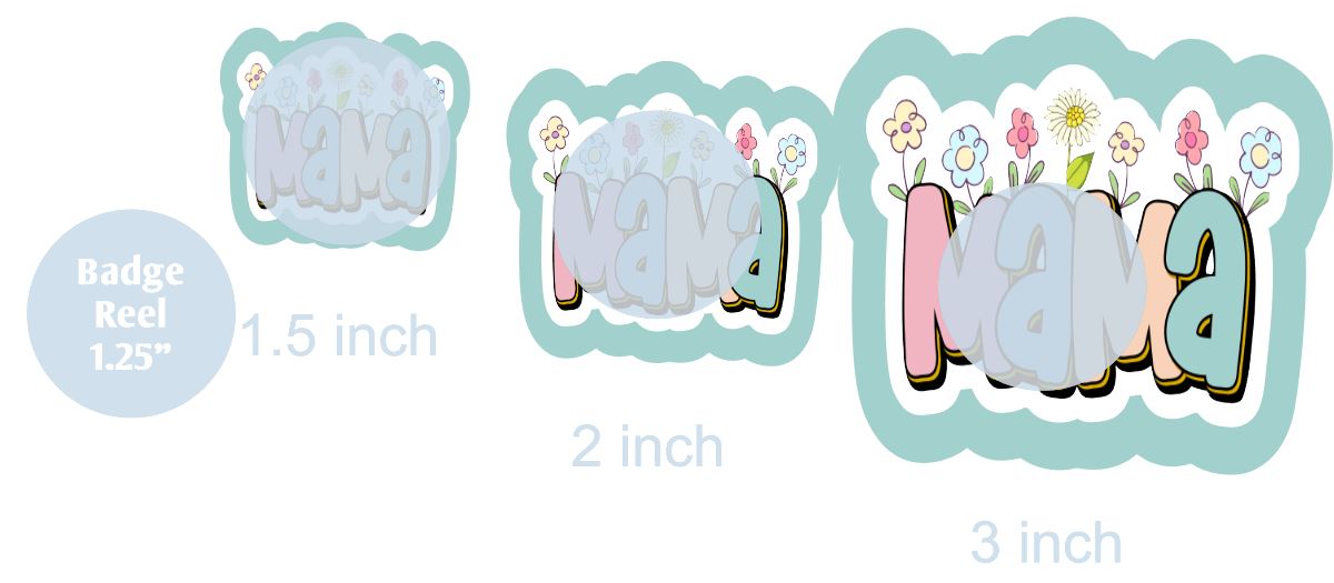 Mama with Flowers on top - DECAL AND ACRYLIC SHAPE #DA0788