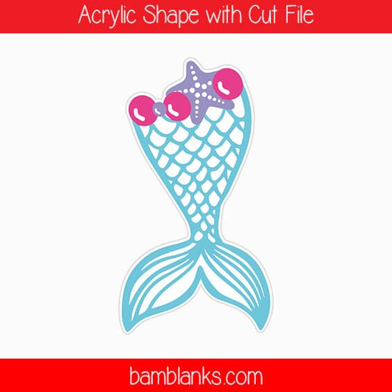 Mermaid Tail - Acrylic Shape #1714