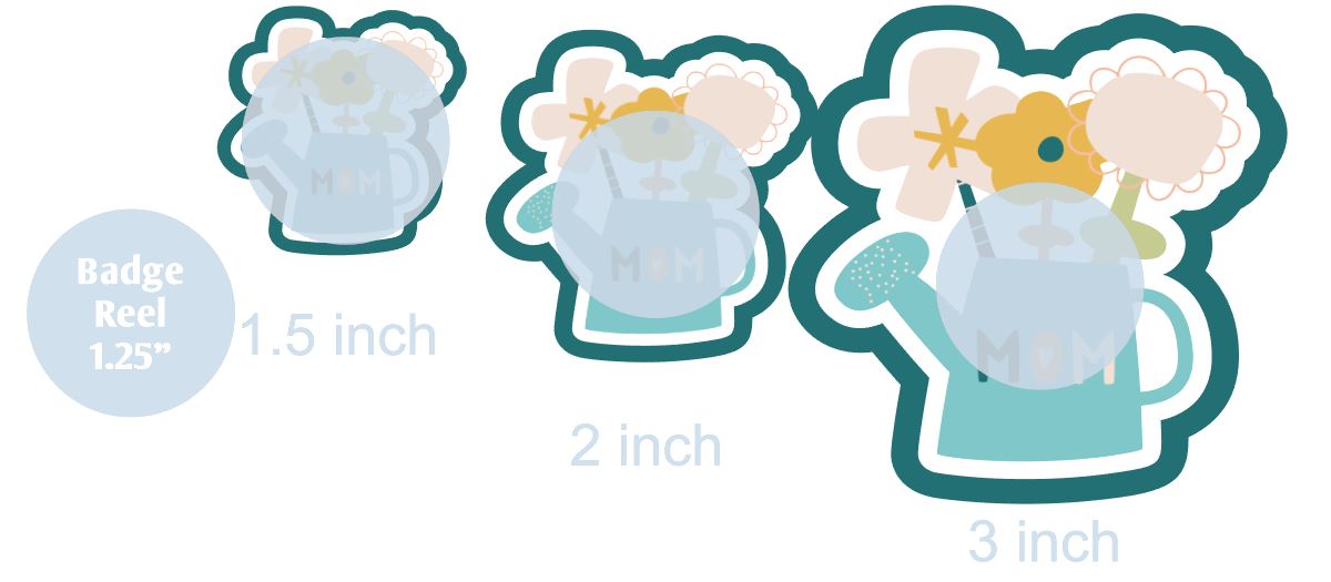 Mom Floral Watering Can - DECAL AND ACRYLIC SHAPE #DA0975
