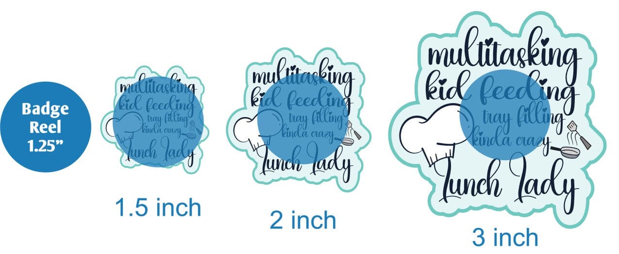 Multitasking Lunch Lady - DECAL AND ACRYLIC SHAPE #DA0369
