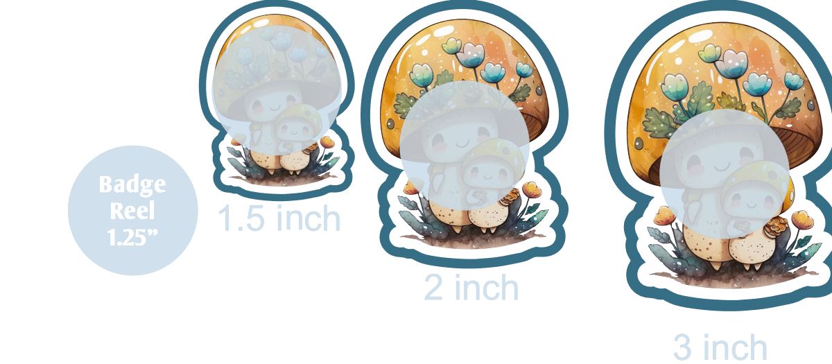Mushroom Mama & Baby 1 - DECAL AND ACRYLIC SHAPE #DA0912