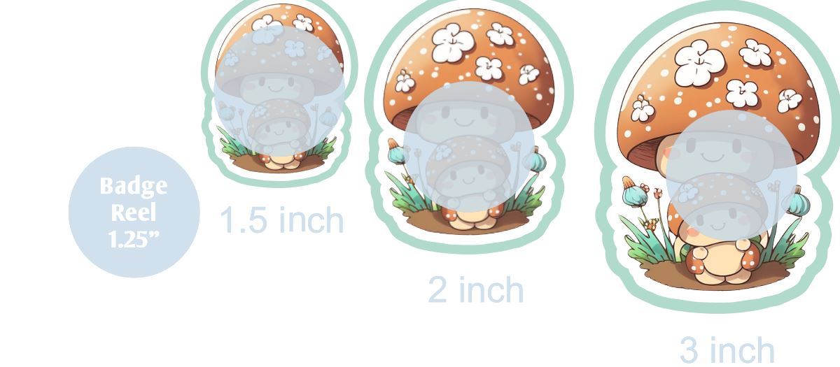 Mushroom Mama & Baby 2 - DECAL AND ACRYLIC SHAPE #DA0914