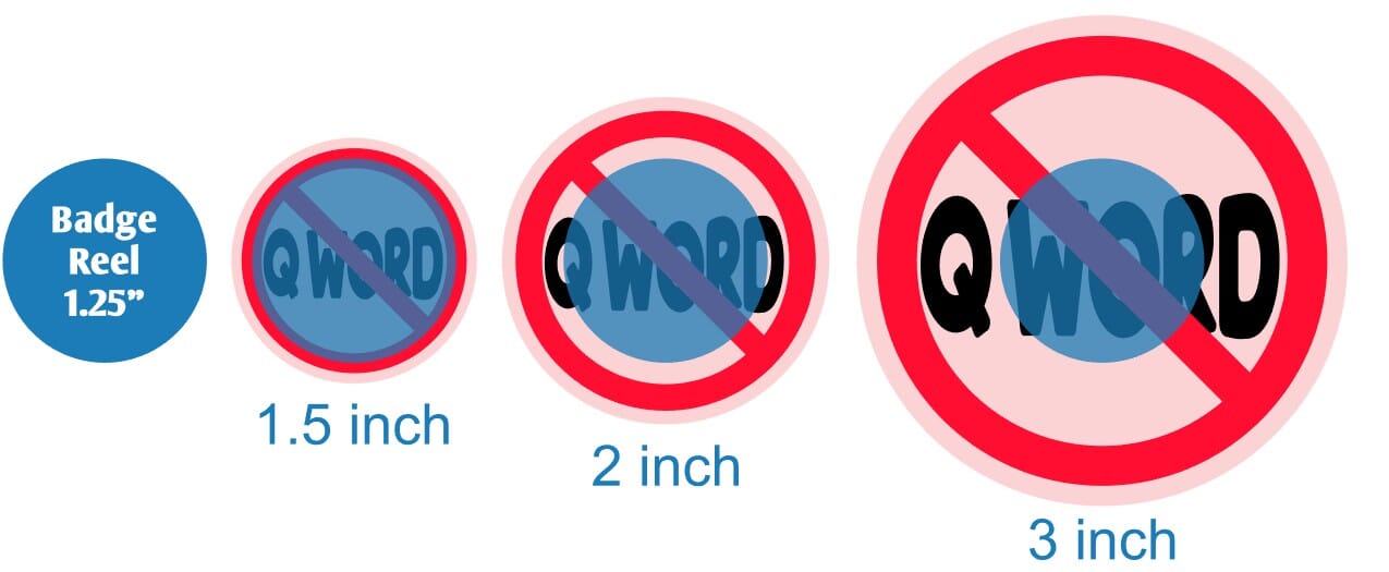 No Q Word - Acrylic Shape #1202