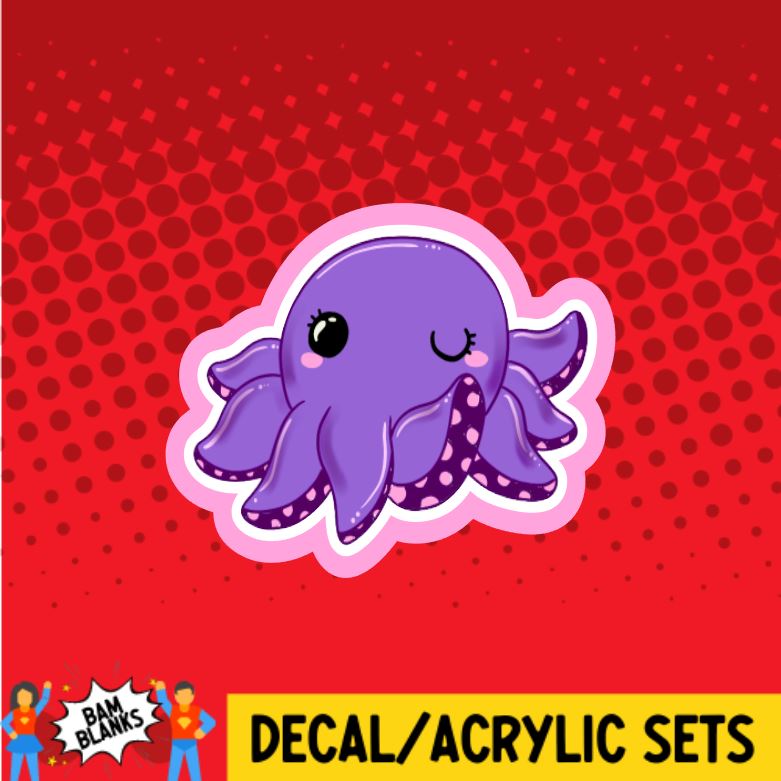 Octopus 2 - DECAL AND ACRYLIC SHAPE #DA0911