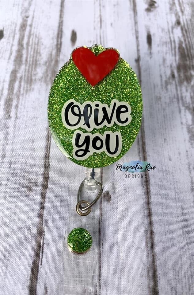 Olive You - Acrylic Shape #409