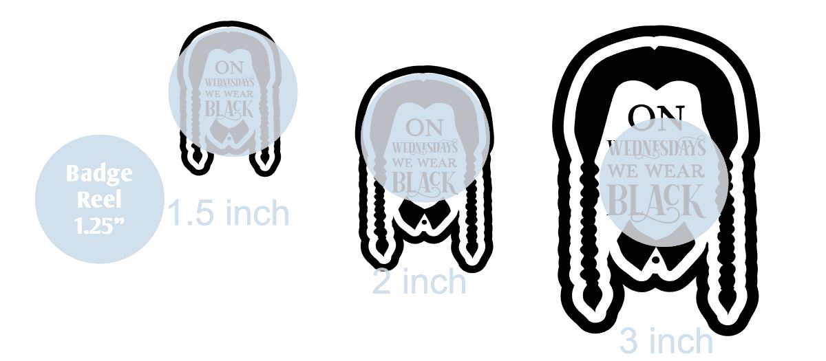 On Wednesdays We Wear Black - DECAL AND ACRYLIC SHAPE #DA0404