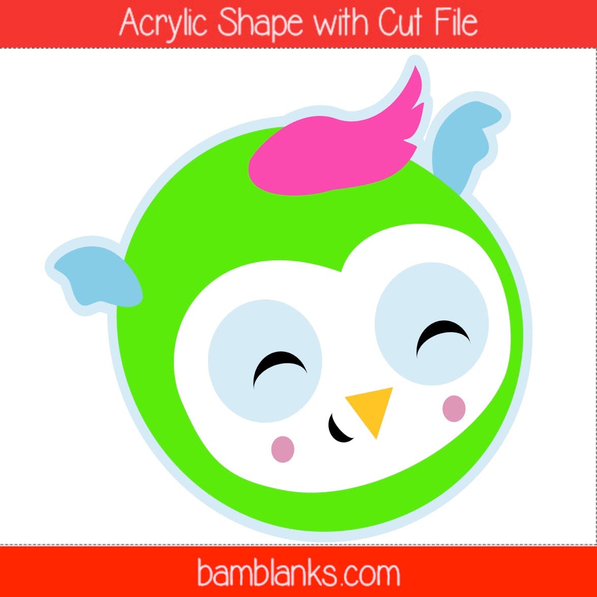 Owl Squishy - Acrylic Shape #1423