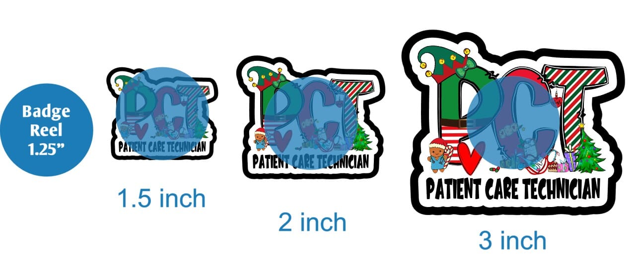 Patient Care Technician Christmas - DECAL AND ACRYLIC SHAPE #DA01573