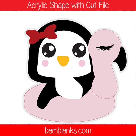 Penguin Floatie - Acrylic Shape #724