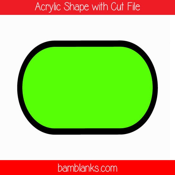 Pill Shaped - Acrylic Shape #683