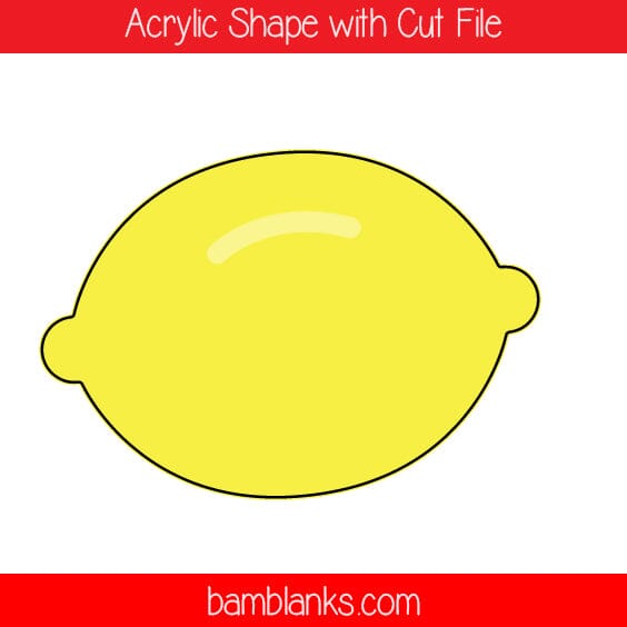 Plain Lemon - Acrylic Shape #962