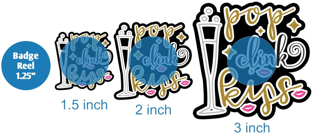 Pop Clink Kiss - Acrylic Shape #1104