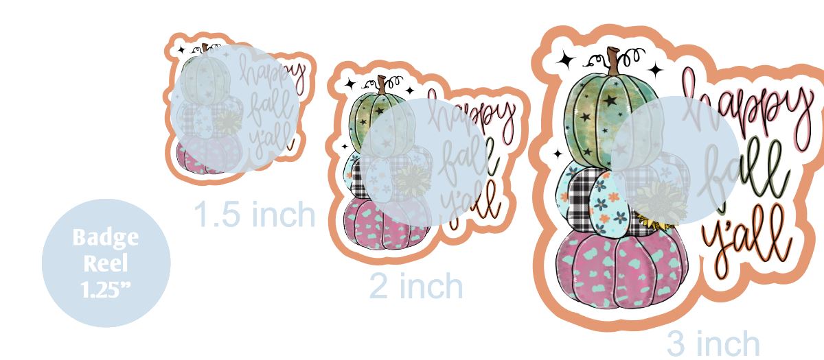 Pumpkin Stack Happy Fall - DECAL AND ACRYLIC SHAPE #DA