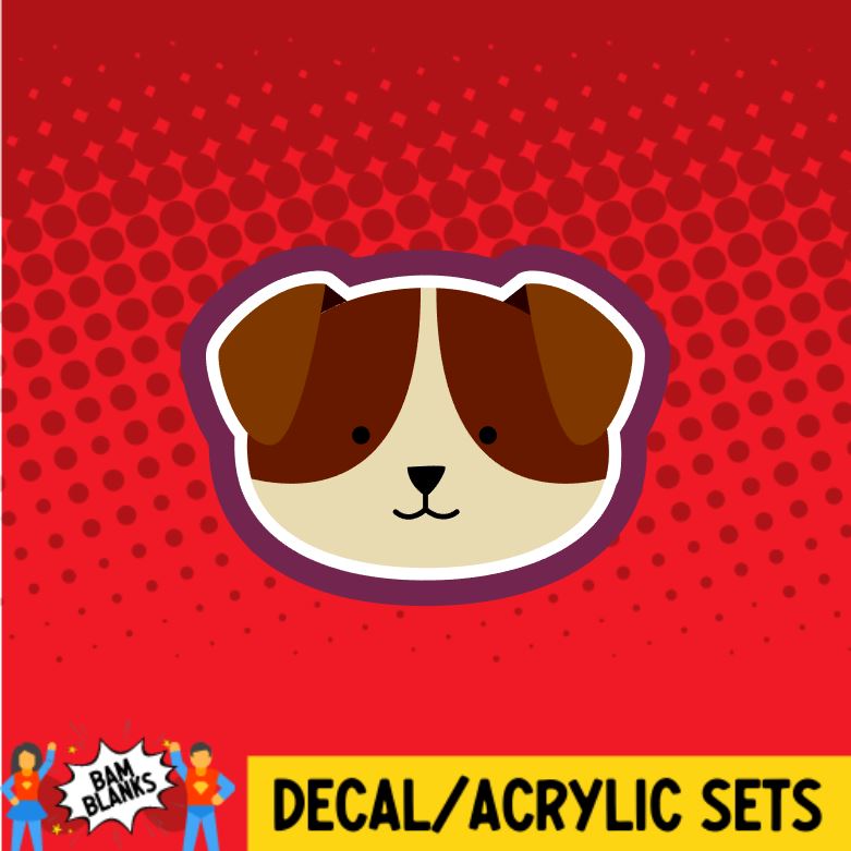 Puppy Face- DECAL AND ACRYLIC SHAPE #DA0135