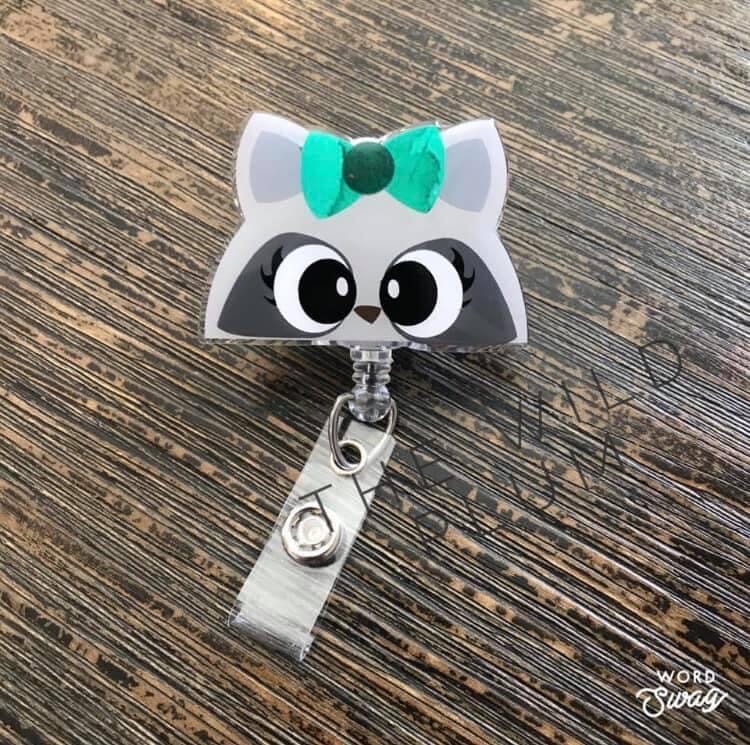 Raccoon Girl - Acrylic Shape #1000