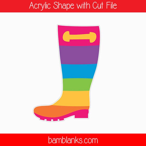 Rainboot - Acrylic Shape #1735