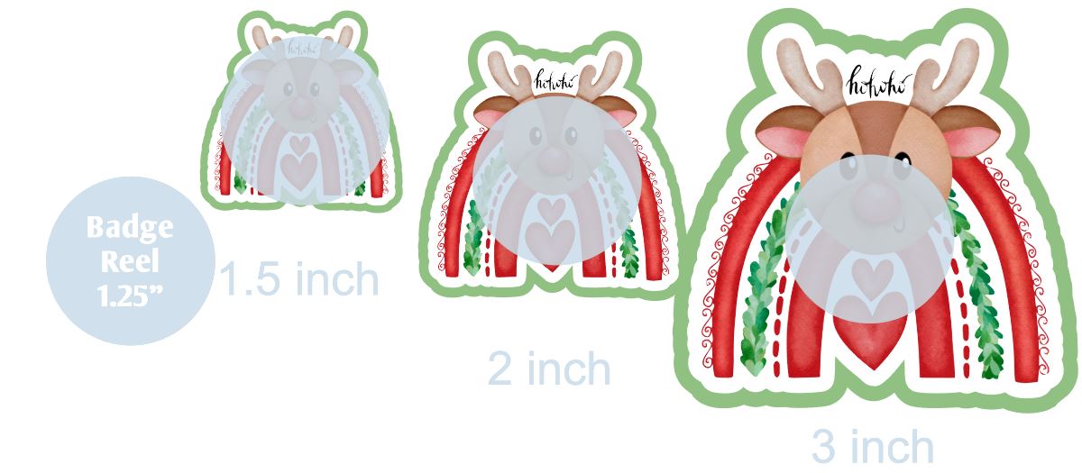 Reindeer Rainbow - DECAL AND ACRYLIC SHAPE #DA0451