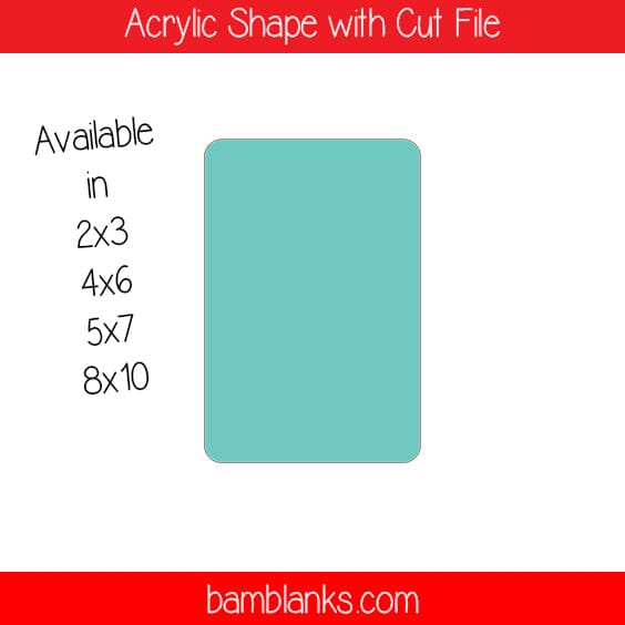 Rounded Rectangle - Acrylic Shape #896