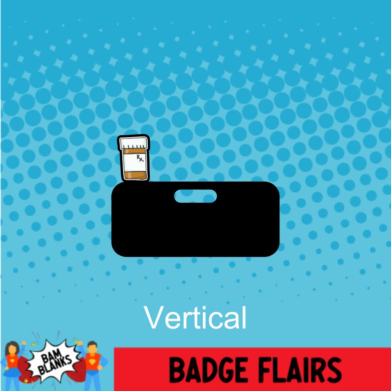 Rx Pill Bottle - BADGE FLAIR DECAL AND ACRYLIC #BF0020