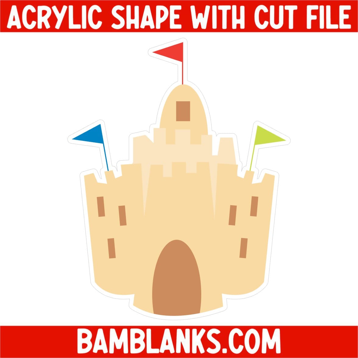Sand Castle - Acrylic Shape #021