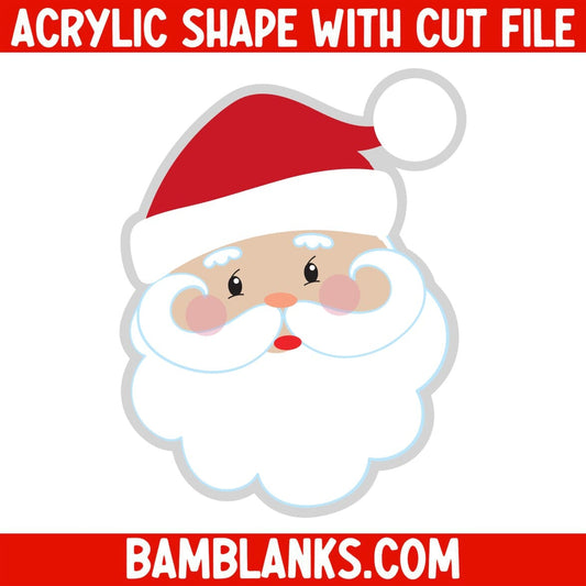 Santa Face - Acrylic Shape #562