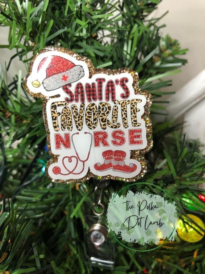 Santas Favorite Nurse - DECAL AND ACRYLIC SHAPE #DA0439