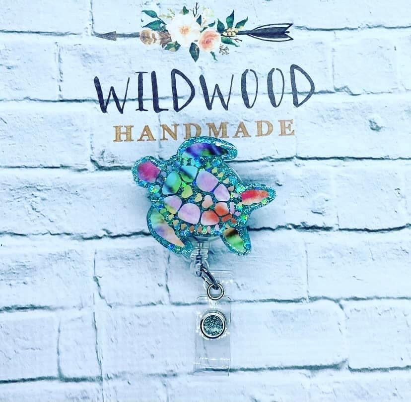 Sea Turtle with Hearts - Acrylic Shape #486