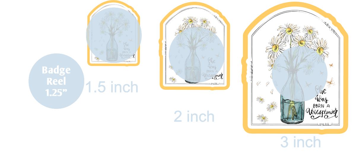 She Was Born A Wildflower - DECAL AND ACRYLIC SHAPE #DA0386